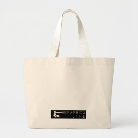 Grand Tote Bag Logo de Paphos Life (Devant)