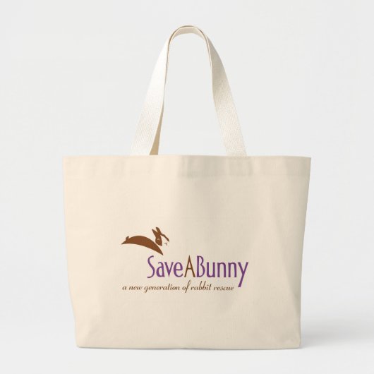 Grand Tote Bag Logo de SaveABunny (Devant)