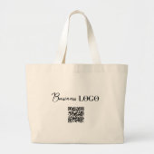 Grand Tote Bag Logo d'entreprise Code QR promotionnel de la socié (Devant)