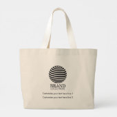 Grand Tote Bag Logo d'entreprise moderne sur mesure (Dos)