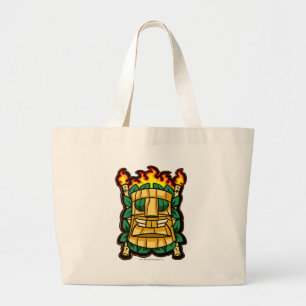 Grand Tote Bag Logo d'île de mystère d'équipe