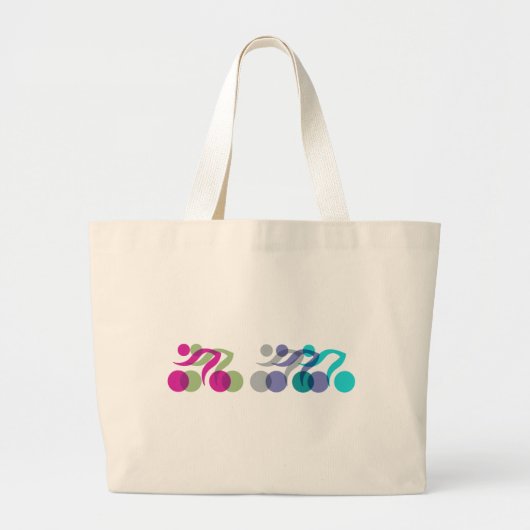 Grand Tote Bag Logo du cool Bikers (Devant)