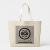 Grand Tote Bag Logo et informations de l'entreprise | Arrière - p (Dos)