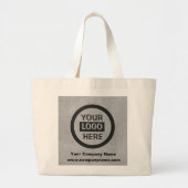 Grand Tote Bag Logo et informations de l'entreprise | Arrière - p (Devant)