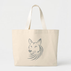 Grand Tote Bag Logo frais de coyote de chasse