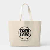 Grand Tote Bag Logo professionnel personnalisé avec code QR (Dos)