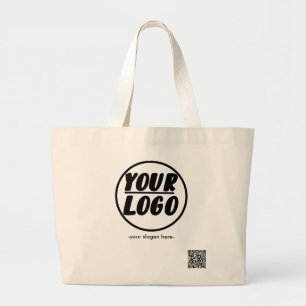 Grand Tote Bag Logo professionnel personnalisé avec code QR