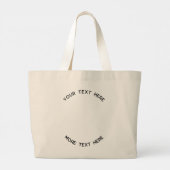 Grand Tote Bag Logo Simple Avec Entreprise Texte (Dos)