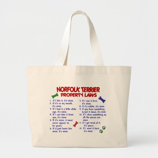 Grand Tote Bag Lois 2 de propriété de NORFOLK TERRIER (Devant)