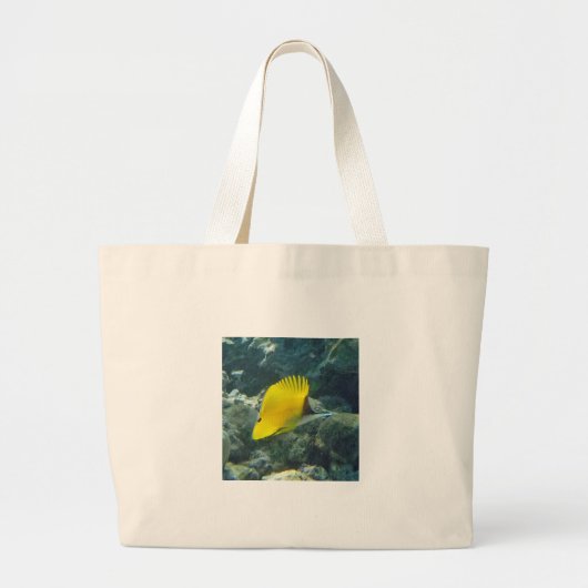 Grand Tote Bag Longs poissons de papillon de nez (Devant)