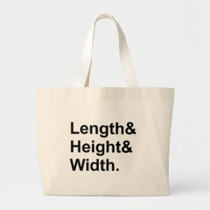 Grand Tote Bag Longueur x Largeur x Hauteur Zone de mesure