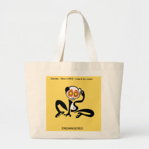 Grand Tote Bag LORIS doux - Animaux en danger - Faune
