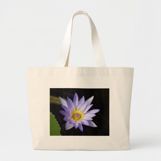 Grand Tote Bag lotus bleu du Nil (Devant)