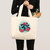 Grand Tote Bag lotus de l'OM (Devant (produit))