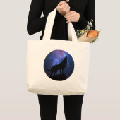 Grand Tote Bag Loup céleste (Devant (produit))