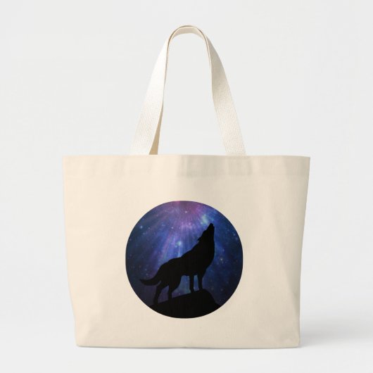 Grand Tote Bag Loup céleste (Devant)
