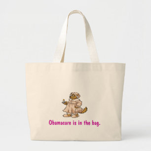 Grand Tote Bag Loup dans l'habillement de la grand-maman