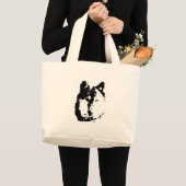 Grand Tote Bag Loup d'art pop (Devant (produit))