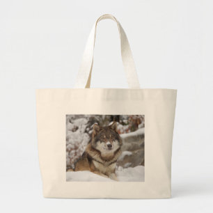 Grand Tote Bag Loup d'hiver