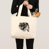 Grand Tote Bag Loup sauvage (Devant (produit))