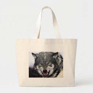 Grand Tote Bag Loup sauvage