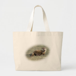 Grand Tote Bag Loutre mignonne de bébé baîllant