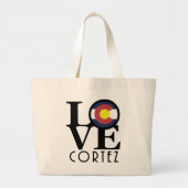 Grand Tote Bag LOVE Cortez Colorado (Devant)