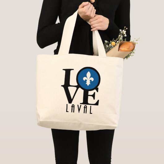 Grand Tote Bag LOVE Laval Québec (Devant (produit))