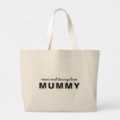 Grand Tote Bag Love Mama | Modern Bold Kids Names Design (Dos)