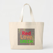 GRAND TOTE BAG LOVE RED GOLDEN VERT (Devant)