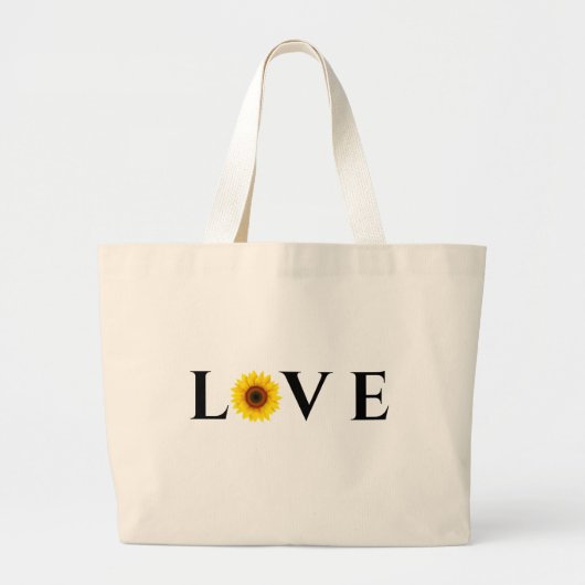 Grand Tote Bag Love Sunflower Fourre-tout (Devant)