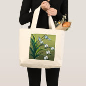 Grand Tote Bag Lovely Lily : Dance délicate de la sérénité printa (Devant (produit))