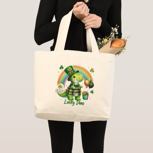 Grand Tote Bag Lucky Dino (Devant (produit))