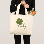 Grand Tote Bag Lucky Four Leaf Clover (Devant (produit))
