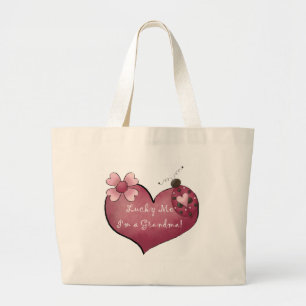 Grand Tote Bag Lucky Me Je suis un grand-mère Tshirts et cadeaux
