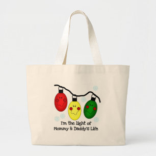 Grand Tote Bag Lumière de la vie de maman et papa