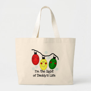 Grand Tote Bag Lumière de la vie de papa