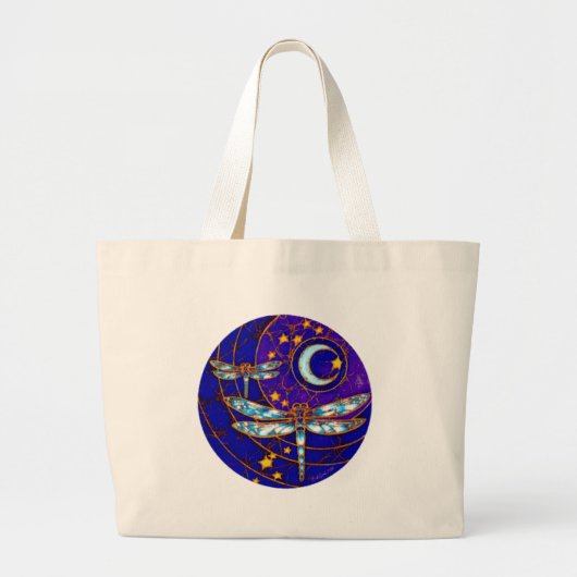 Grand Tote Bag lune de libellule (Devant)