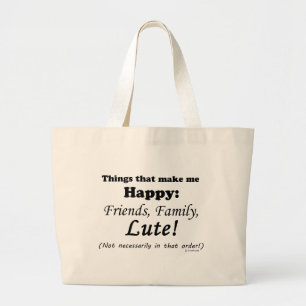 Grand Tote Bag Lute Me Rend Heureux