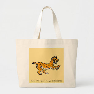 Grand Tote Bag LYNX ibérique - Animal en voie de disparition - Ja