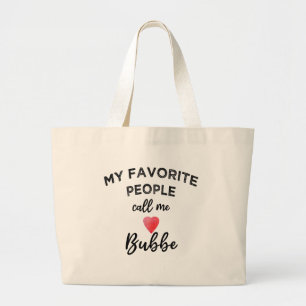 Grand Tote Bag Ma grand-mère juive préférée, appelle-moi BUBBE