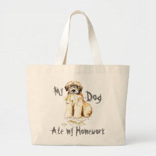 Grand Tote Bag Ma Roue A Mangé Mes Devoirs