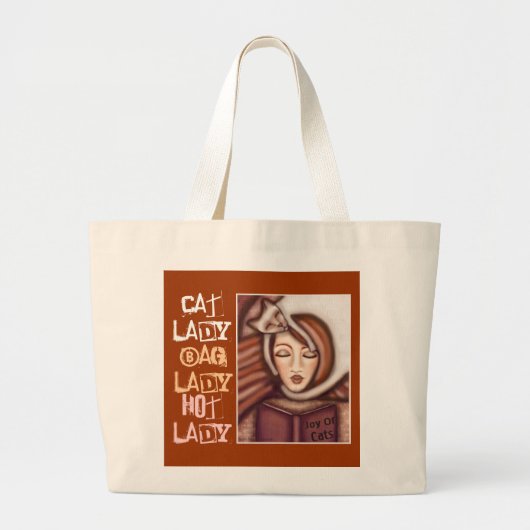 Grand Tote Bag Madame Bag de chat siamois (Devant)