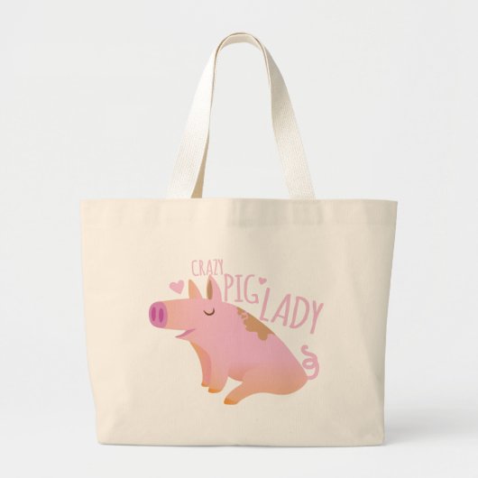 Grand Tote Bag Madame folle de porc (Devant)