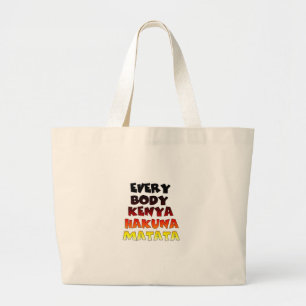 Grand Tote Bag Magnifique Kenya Coloré Incroyable Citation Texte