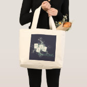 Grand Tote Bag mahjong bleu (Devant (produit))
