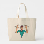 Grand Tote Bag Mains de jazz (Dos)