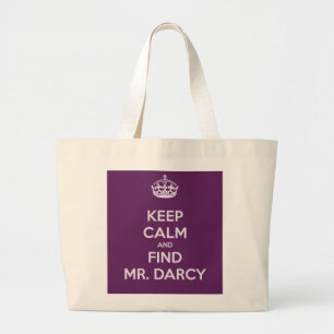 Grand Tote Bag Maintenez M. Darcy Jane Austen calme et de