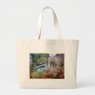 Grand Tote Bag Maison abandonnée et Art numérique de camion