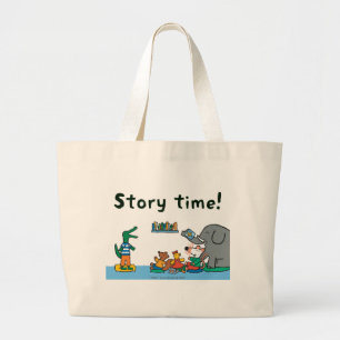 Grand Tote Bag Maisy et les amis rient du temps d'histoire